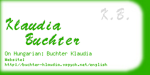 klaudia buchter business card